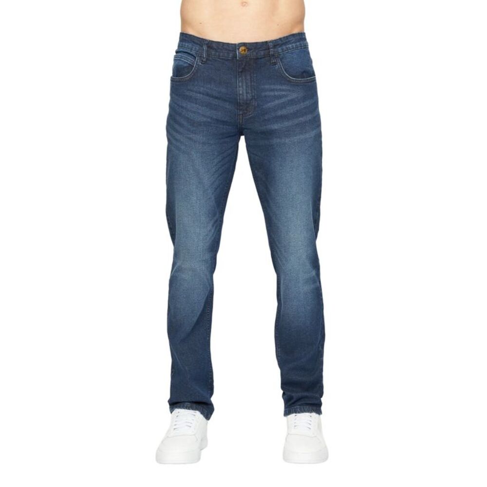 Crosshatch Mens Svelte Stretch Jeans / Dark Wash